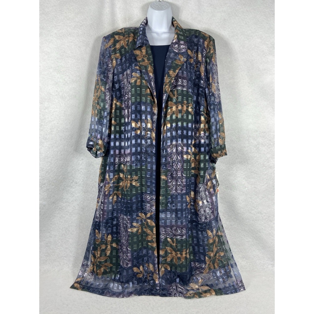 R&M Richards 2PC Dress Suit Women's Dress Size 18W Blazer‎ Size 22W Blue New